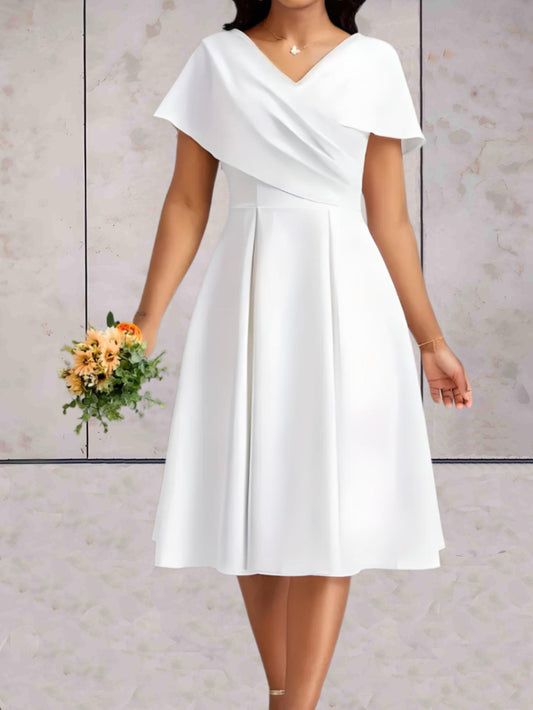 Kleid Mini Weiß Elegant Abendkleid - BerlinGlamour