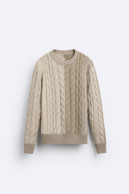 Grobstrick-Pullover Zopfmuster Klassisch Warm Bequem - BerlinGlamour