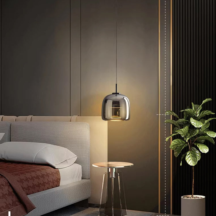 Glas-Hängelampe Rauchgrau Modern Elegant Dimmbar
