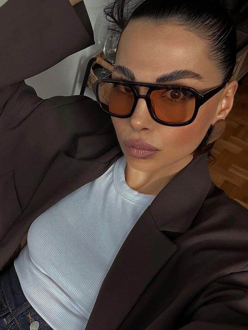 Sonnenbrille Damen Trendig mit Spiegelglas