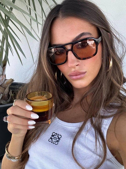 Sonnenbrille Damen Trendig mit Spiegelglas