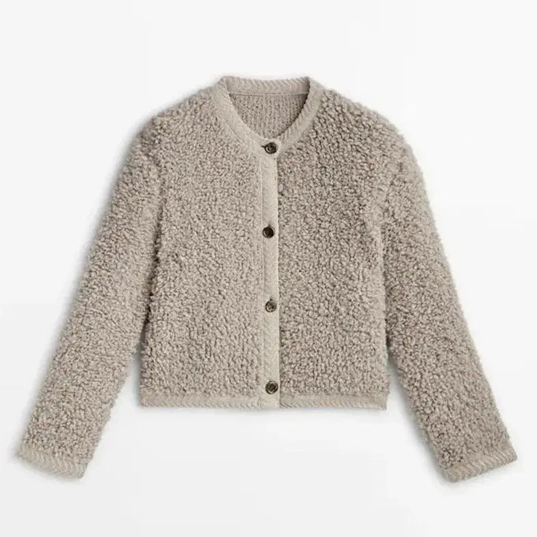 Teddy-Cardigan Weich Warm Gemütlich - BerlinGlamour