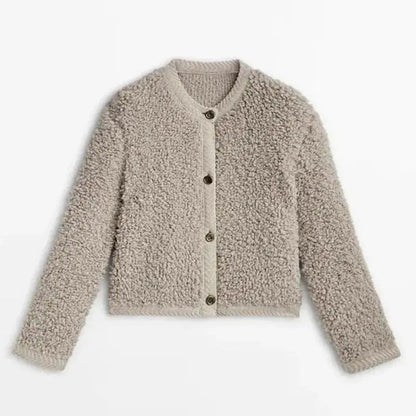 Teddy-Cardigan Weich Warm Gemütlich - BerlinGlamour