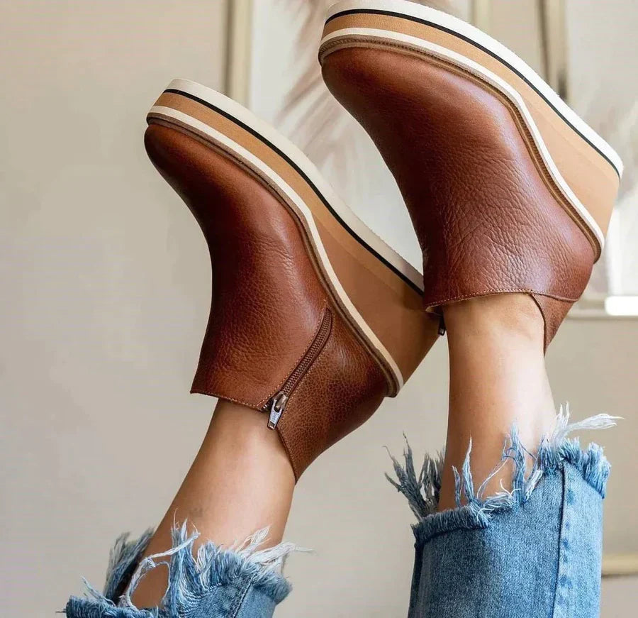 Orthopädische Damen Stiefeletten Bequem Schuhe - BerlinGlamour