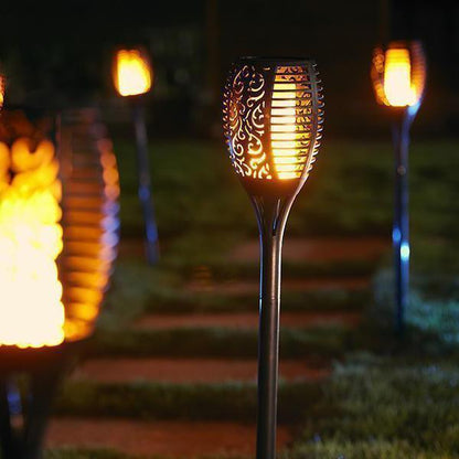 Solar LED Flammenleuchte Gartenlampe