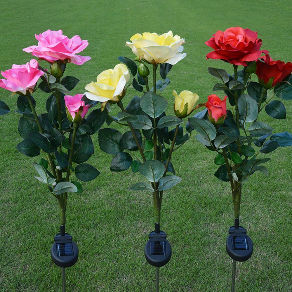 Solar LED Rosen Gartenlampe Dekorativ