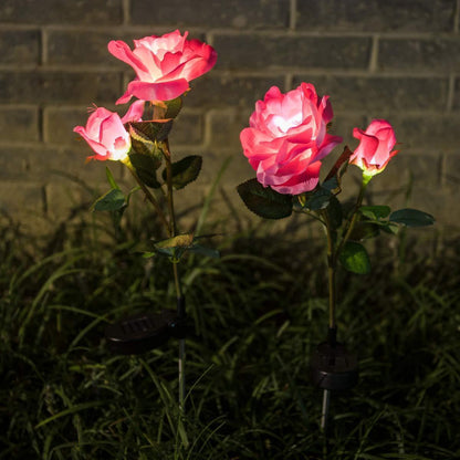 Solar LED Rosen Gartenlampe Dekorativ