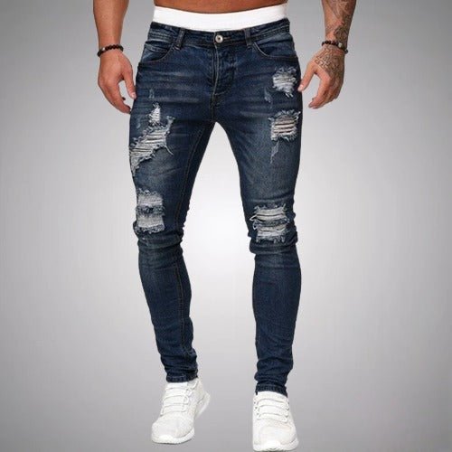 Dehnbare Ripped Jeans Männer Stretch