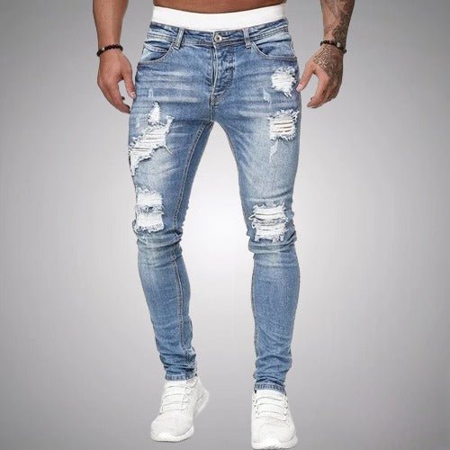 Dehnbare Ripped Jeans Männer Stretch