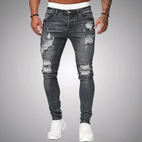 Dehnbare Ripped Jeans Männer Stretch