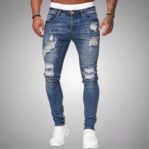 Dehnbare Ripped Jeans Männer Stretch