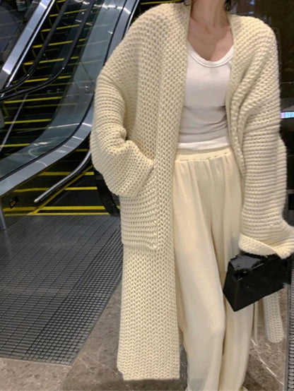 Große Strickjacke Lange Baggy Strickjacke Damen