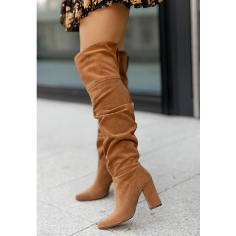 Elegante Stiefel Damen Modisch Hochglanz