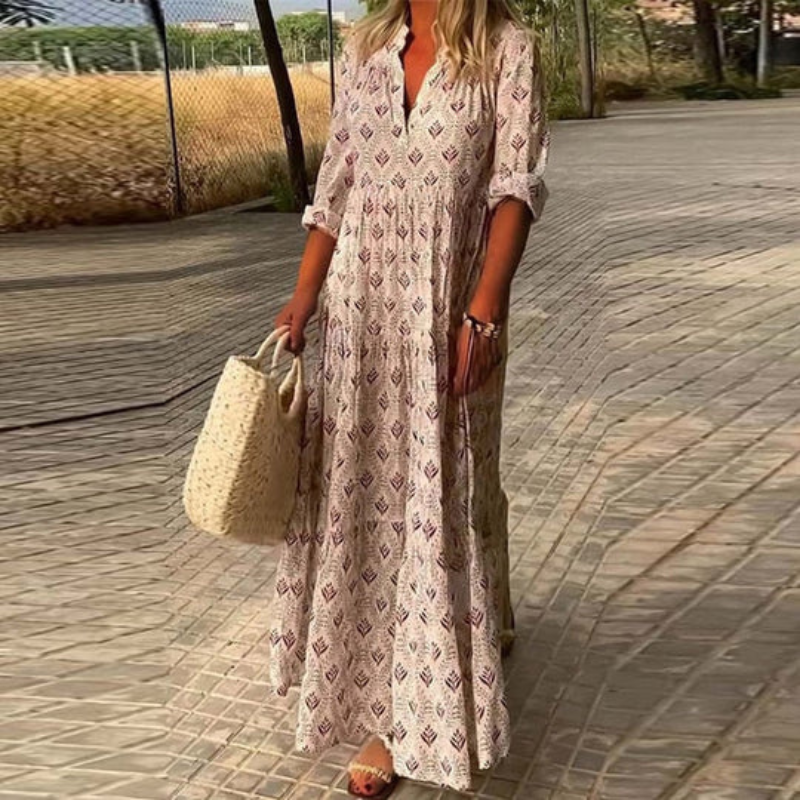 Boho Sommerkleid Maxi Lang Damenkleid