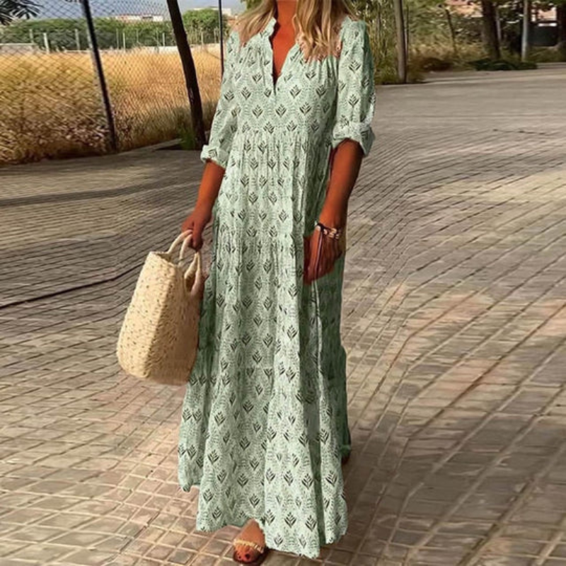 Boho Sommerkleid Maxi Lang Damenkleid - BerlinGlamour