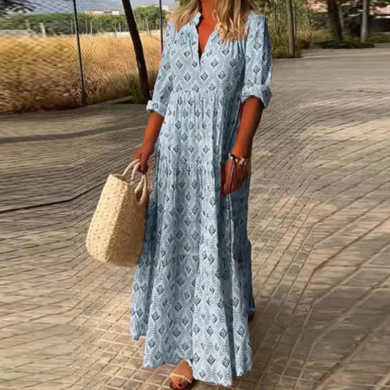 Boho Sommerkleid Maxi Lang Damenkleid