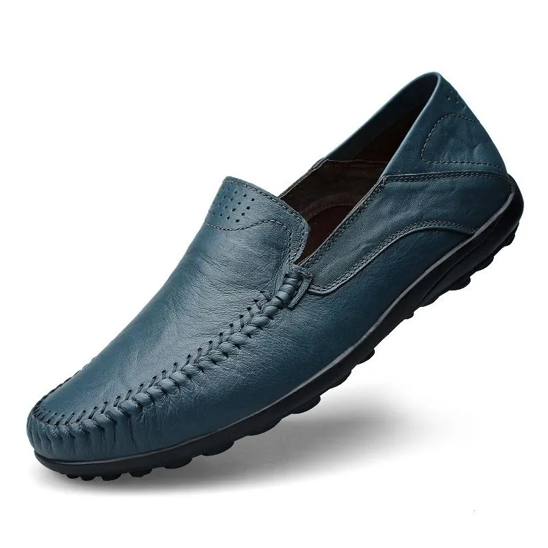Schwarze Herren Loafer Schuhe Sommer