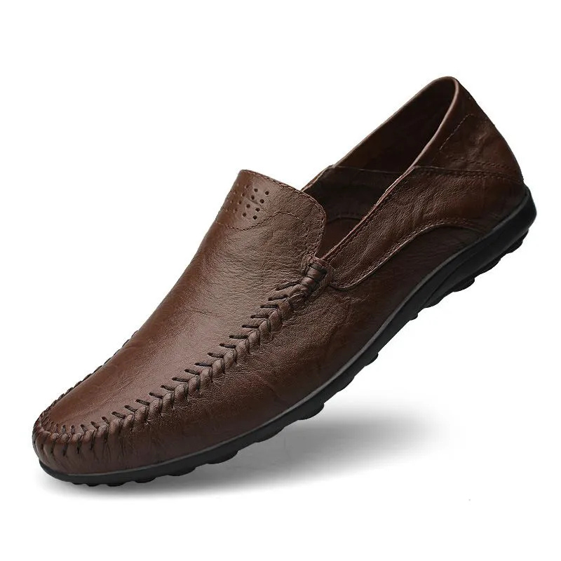 Schwarze Herren Loafer Schuhe Sommer