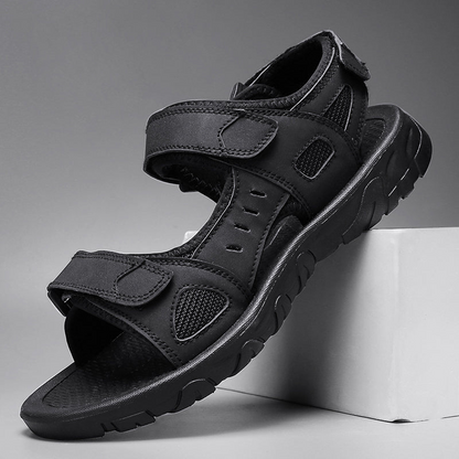 Herren Sandalen Sommer Schwarz Elegante