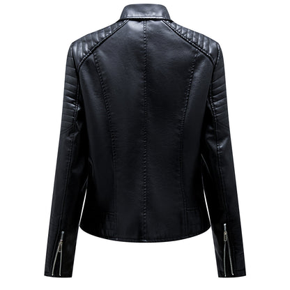Lederjacke Damen Stylisch Schwarz Modern