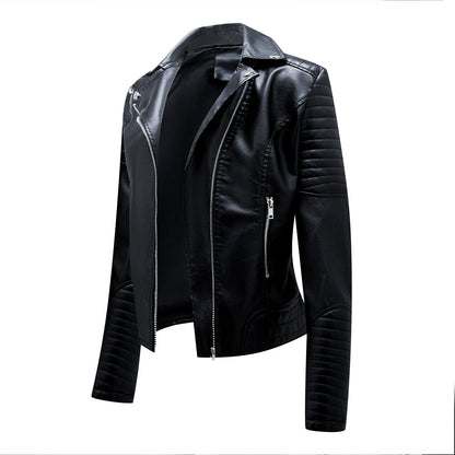 Lederjacke Damen Stylisch Schwarz Modern