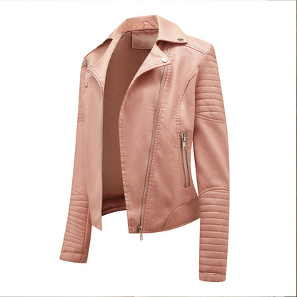 Lederjacke Damen Stylisch Schwarz Modern