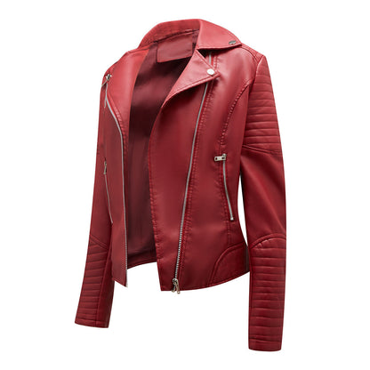 Lederjacke Damen Stylisch Schwarz Modern