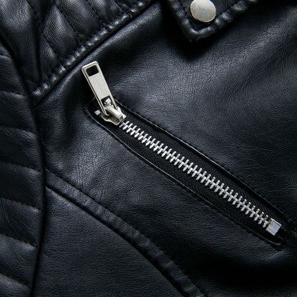 Lederjacke Damen Stylisch Schwarz Modern