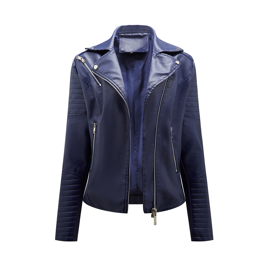 Lederjacke Damen Stylisch Schwarz Modern
