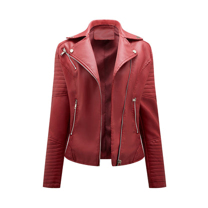 Lederjacke Damen Stylisch Schwarz Modern