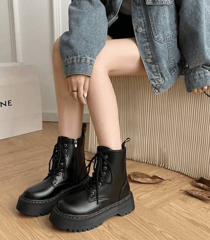 Leder Plateaustiefel Damen Stilvolle Hochzeit Schuhe