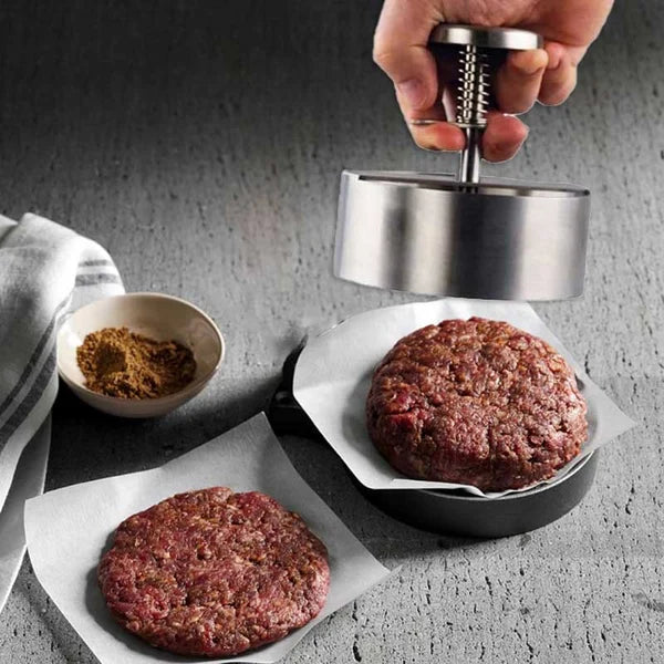 Fleischpresse für Hamburger Patties manuell Edelstahl
