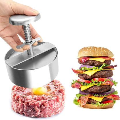 Fleischpresse für Hamburger Patties manuell Edelstahl