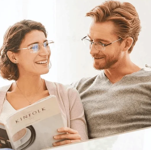 Lesebrille mit Gleitsichtgläsern und Blaulichtfilter Ultraleicht