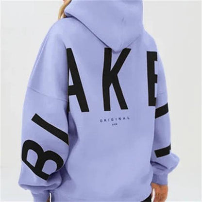 Großes Sweatshirt Oversized mit Rückendruck Modern