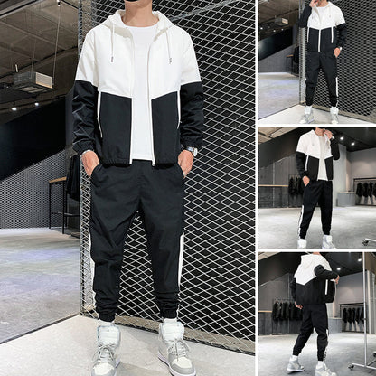 Herren-Jacke mit Kapuze Winddicht Schwarz Modern - BerlinGlamour