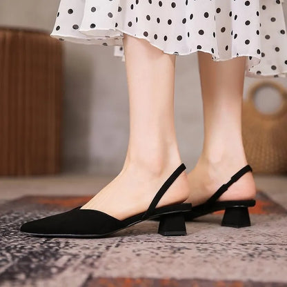 Izara Slingback Schuhe Spitz Absatz - BerlinGlamour
