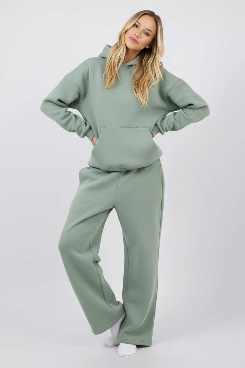 Gerade Sweatpants mit elastischem Bund