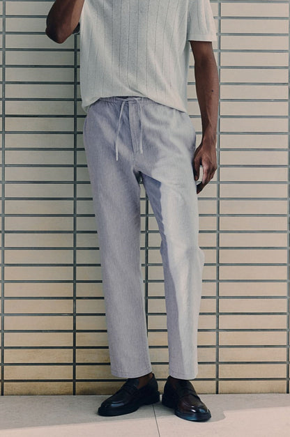 Herrenhose Slim Fit mit Kordelzug Modern Bequem