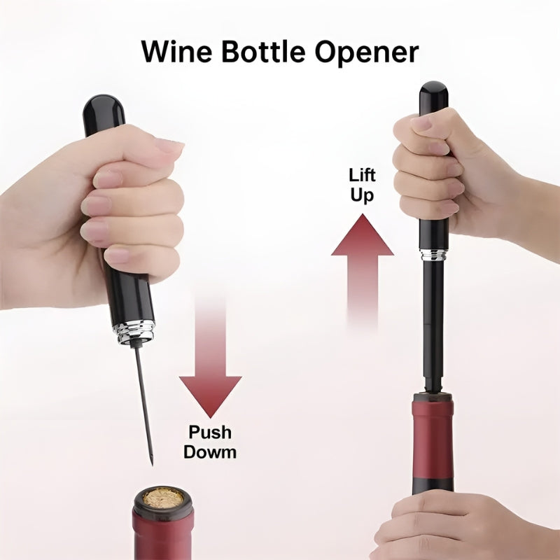 Weinöffner Edelstahl Luftdruck Funktioniert Einfach