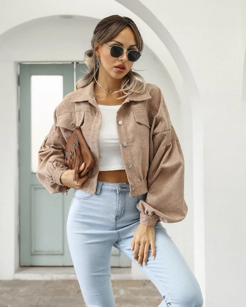 Kurze Jeansjacke Damen Modern Stylisch