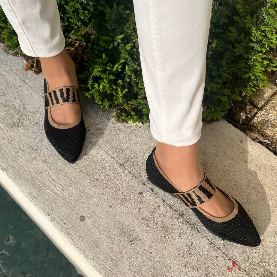 Damen Ballerinas Frühling Freizeitschuhe mit Riemen