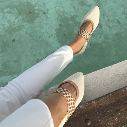 Damen Ballerinas Frühling Freizeitschuhe mit Riemen