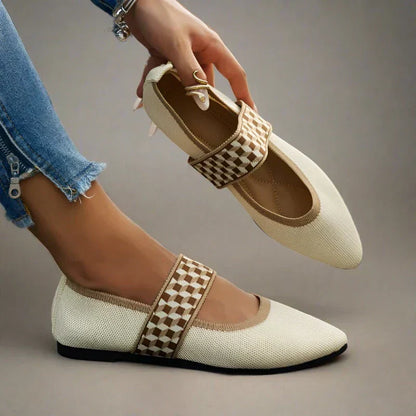 Damen Ballerinas Frühling Freizeitschuhe mit Riemen