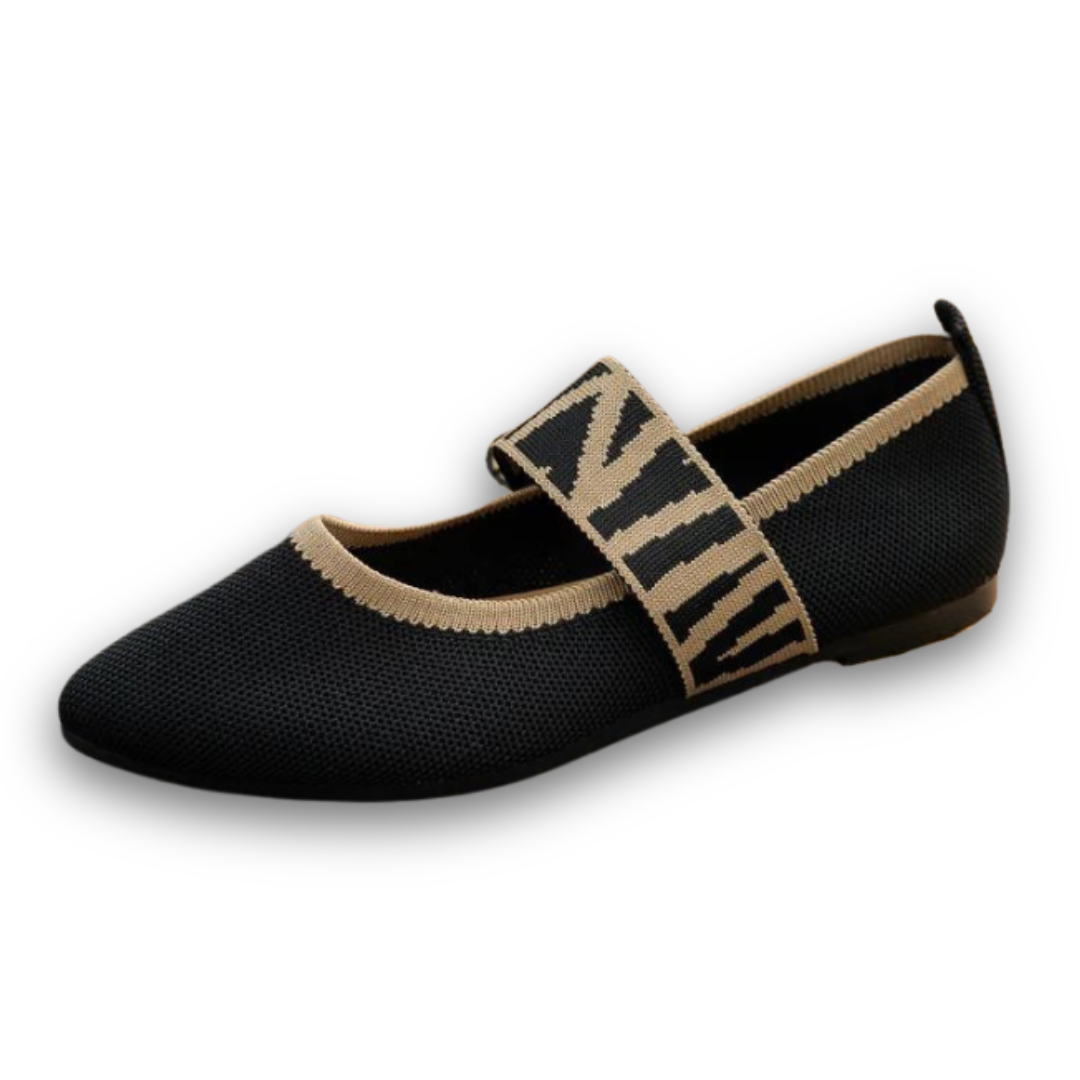 Damen Ballerinas Frühling Freizeitschuhe mit Riemen