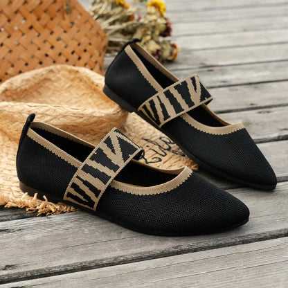 Damen Ballerinas Frühling Freizeitschuhe mit Riemen