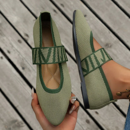 Damen Ballerinas Frühling Freizeitschuhe mit Riemen