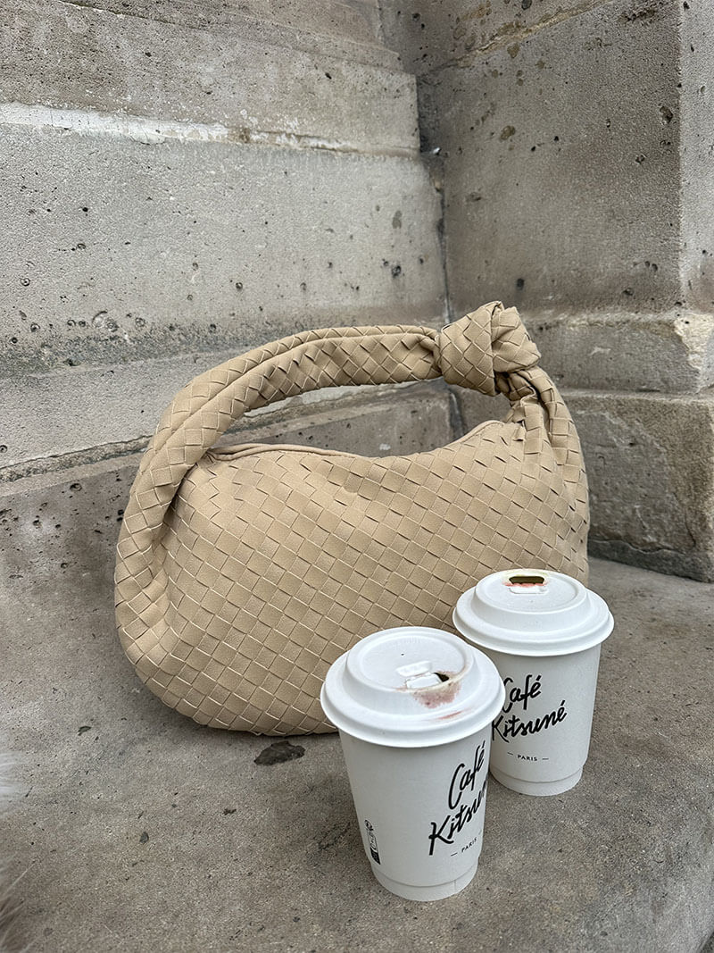 Geflochtene Hobo-Tasche mit Knoten-Design Elegant