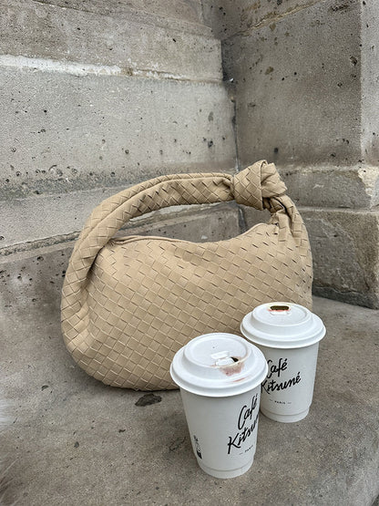 Geflochtene Hobo-Tasche mit Knoten-Design Elegant
