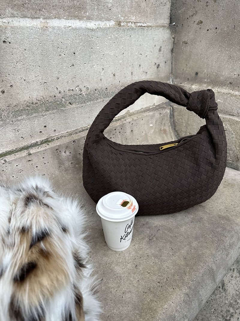 Geflochtene Hobo-Tasche mit Knoten-Design Elegant